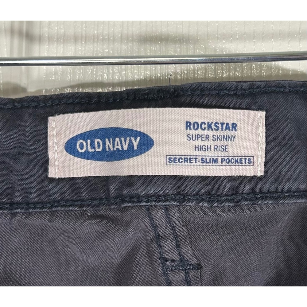 Old Navy Rockstar Super Skinny High Rise Cargo Pants Dark Grey Women‎ Size 10 - Picture 5 of 8